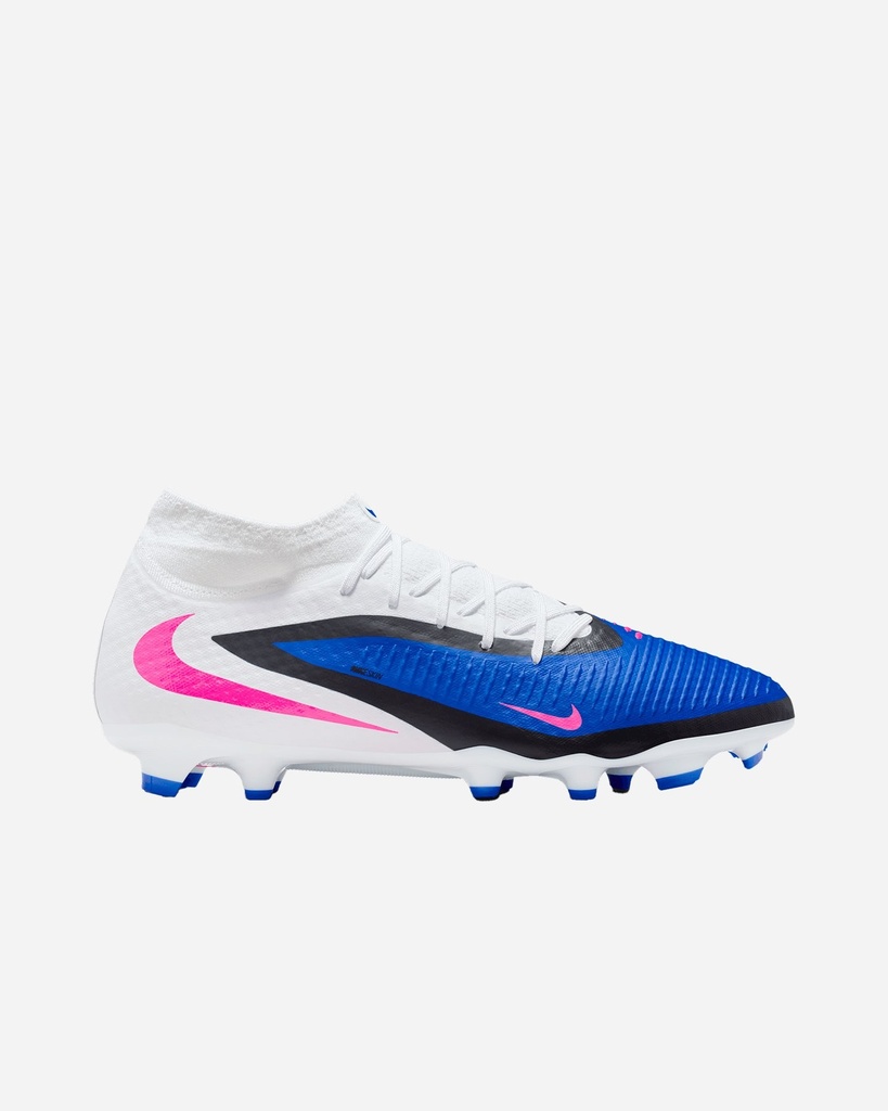 Nike Phantom 6 High Academy FG/MG Firm Ground Soccer Cleat Racer Blue/Pink Blast/White (6)