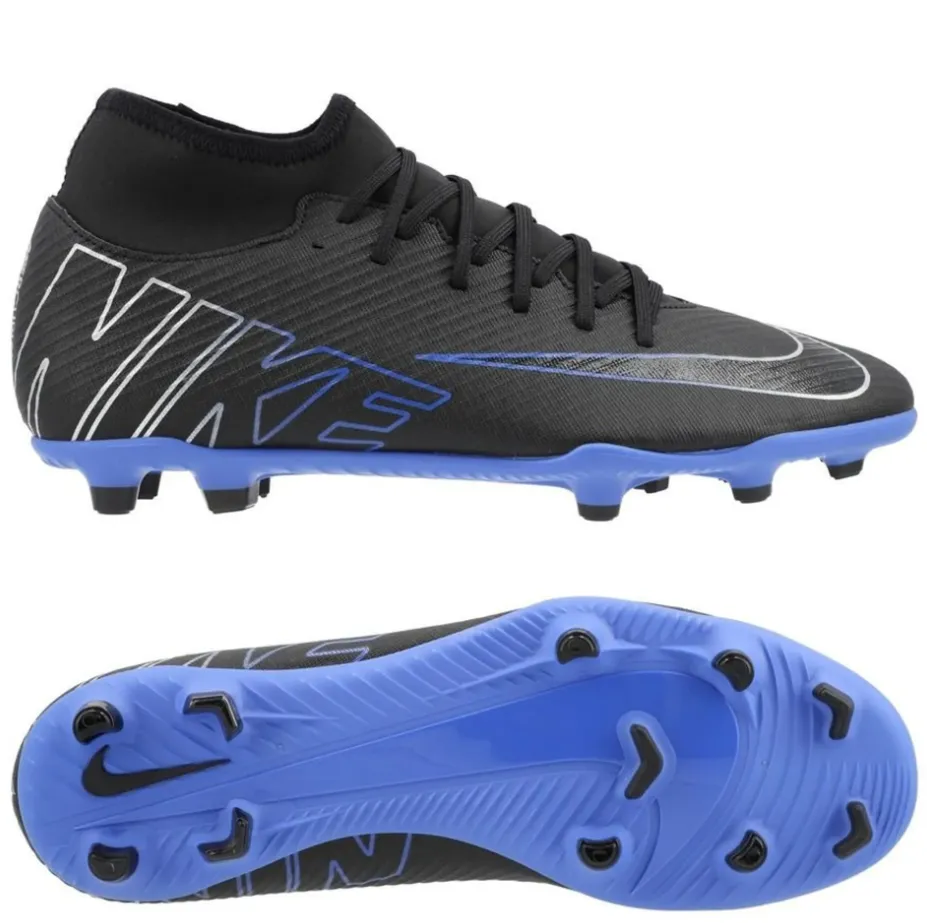 Nike Mercurial Superfly 9 Club FG MG Shadow - Black Chrome Hyper Royal (6)