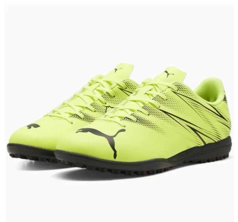 Puma Attacanto TT Jr. Turf Electric Lime Puma Black Soccer Cleat (1)