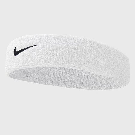 Men's Nike White/Black Swoosh Headband White