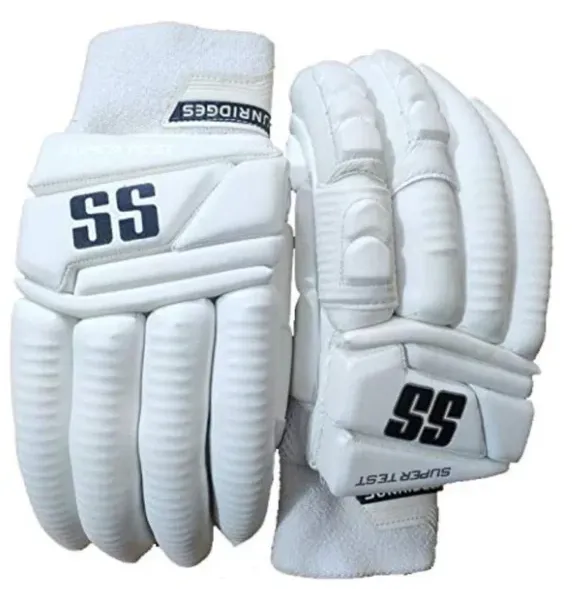 SS Super Test White Cricket Batting Gloves