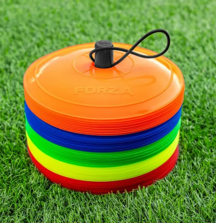 FORZA Near Flat Training Marker Cones Pack of 50