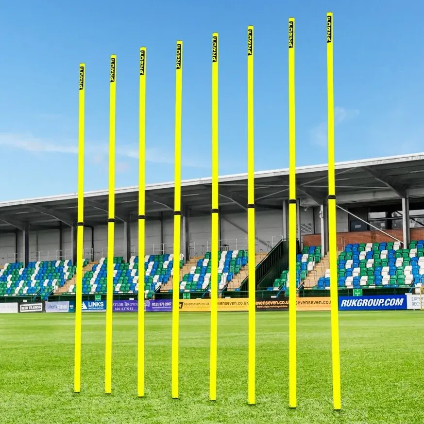 FORZA Telescopic Slalom Poles Pack of 8 Fluro Yellow