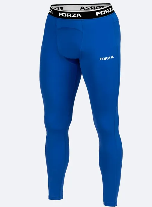 Forza Mens Blue Base Layer Leggings (Small)