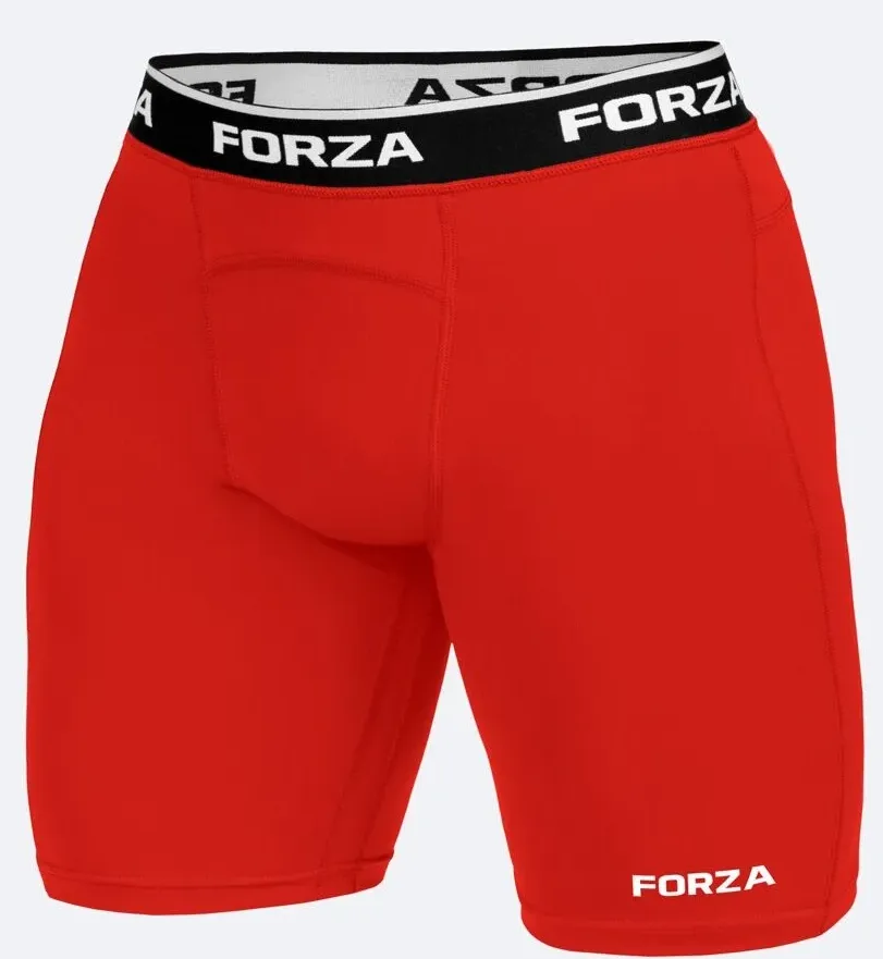 FORZA Kids Red Base Layer Shorts (9-10)