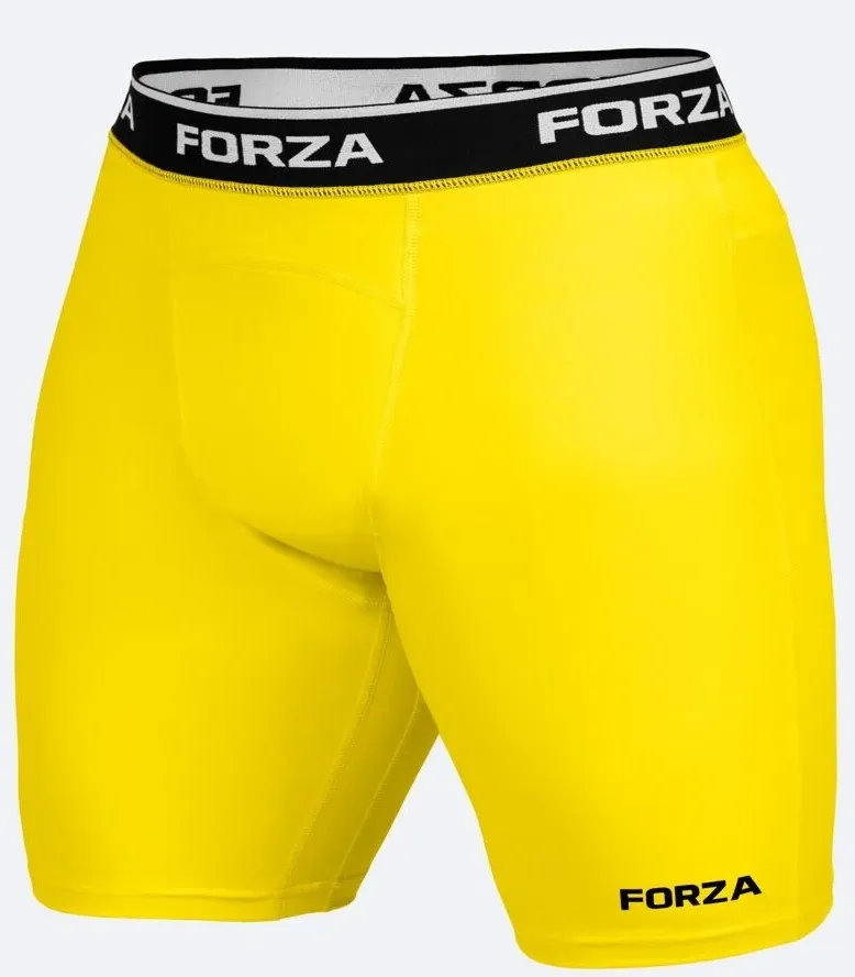 FORZA Kids Yellow Base Layer Shorts (9-10)