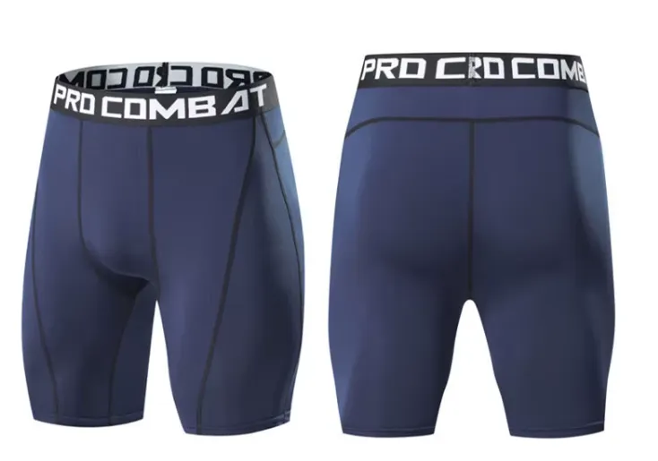 Pro Combat Mens Navy Base Layer Shorts (Small)
