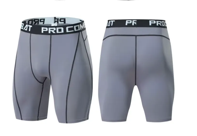 Pro Combat Mens Gray Base Layer Shorts (Small)
