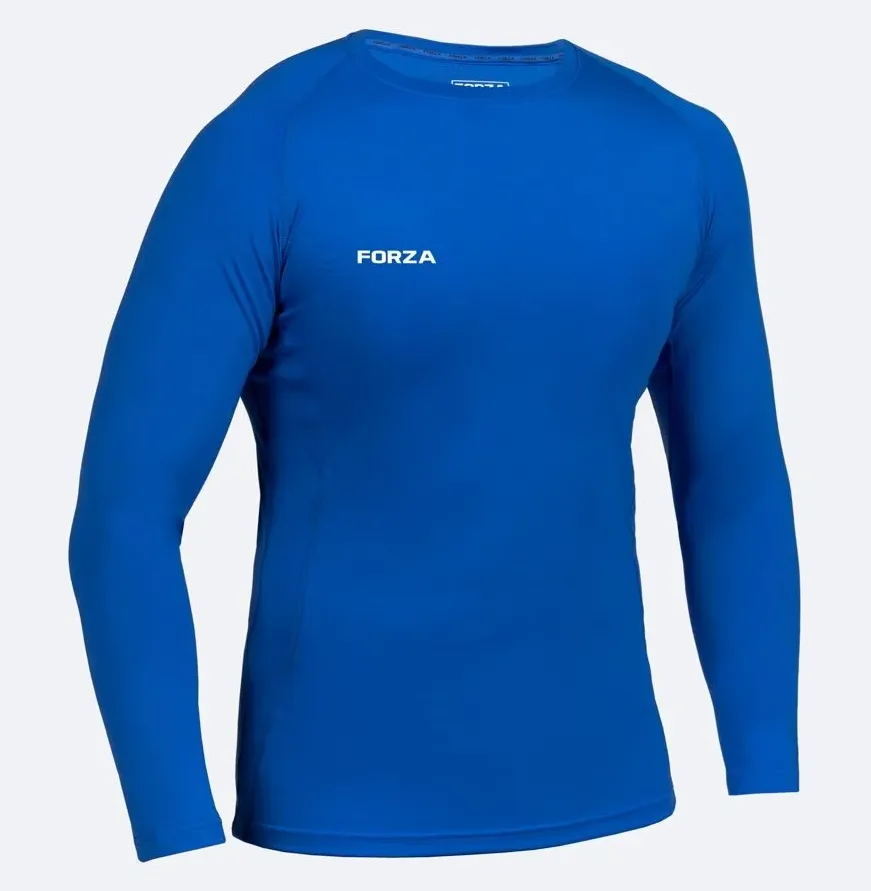 FORZA Mens Blue Base Layer Long Sleeve Top (Small)