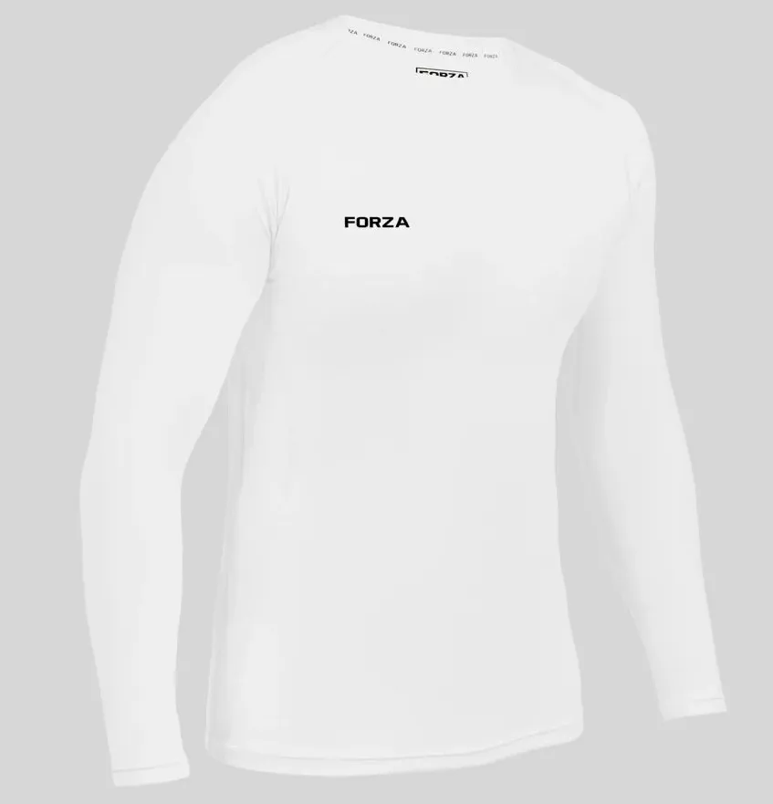 FORZA Mens White Base Layer Long Sleeve Top (Small)